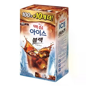 맥심 아이스 블랙 커피믹스 100T+10T x 1개 아이스커피, 5.9g, 100개입