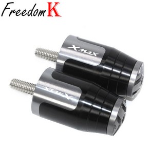 오토바이 핸들 바 그립 엔 캡 플러그 XMAX X-MAX 125 250 300 400 XMAX125 XMAX250 XMAX300 7/8 인치 22mm, [04] Titanium, 1개