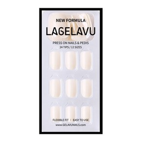 LAGELAVU 라젤라부 네일팁 TPU100% 특허기술, 1개, 67.밀키화이트