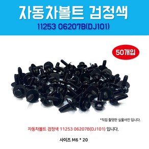 카박사 DJ101 자동차볼트 1125306207B 검정색 50개입 보도10mm 볼트너트