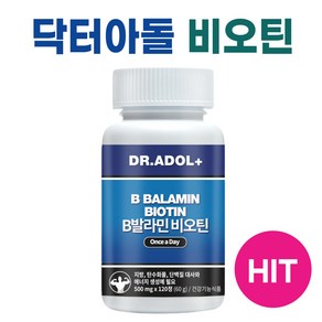 닥터아돌 비오틴 L시스틴 500mg C발라민 효모 모발 영양제 셀렌 아연 비타민 함유, 60정, 1개