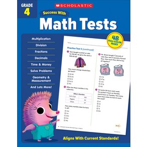 (영문도서) Scholastic Success with Math Tests Grade 4 Paperback