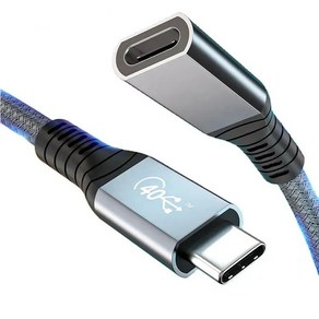 USB4 C to C 연장 케이블 8K UHD 40GB 100W, 1개, 0.8M