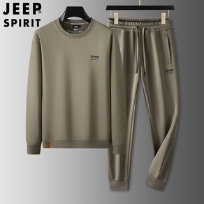 JEEP SPIRIT 남성 라운드 맨투맨 트레이닝 레포츠 세트 ZY23088-23089+양말