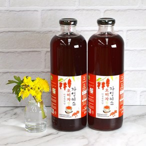 자연미소 오미자청 1L (비정제원당), 2개, 1개입, 1000ml