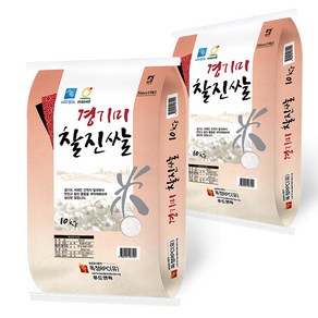 푸드앤픽 햅쌀 경기미 찰진쌀 20kg(10kg 2개) 간척지쌀