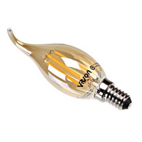 비츠온 에디슨 촛대구 플레임 C35L 전구 LED4W E14 4W, 전구색, 10개