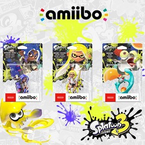 닌텐도 스플래툰 amiibo 아미보 3종 잉클링옐로 옥토링블루 꼬마연어