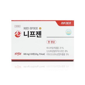 [빠른배송] 니프젠 스파이크 프리미엄 바나바잎 정품 추천 혈당 식후 조절 바나바 바나나 바나 추천 니프잰 중년 노년 부모님, 1개, 30정