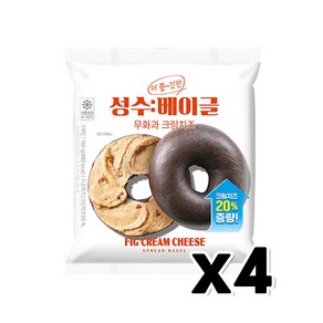 성수베이글 무화과 크림치즈 베이커리빵 160g x 4개