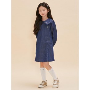 BEANPOLE KIDS 데님 칼라 포인트 원피스 블루 BI4871G02P 마감임박!!!, 150, 파란색