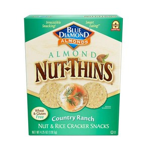 Blue Diamond Almonds Country Ranch Nut Thin Crackers 4.25oz 블루 다이아몬드 아몬드 컨트리 랜치 너트 씬 크래커 4.25oz