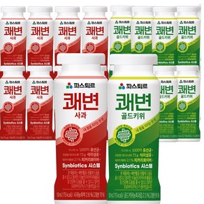 파스퇴르 쾌변 요구르트 150ml 혼합16입(사과 8입+골드키위 8입)