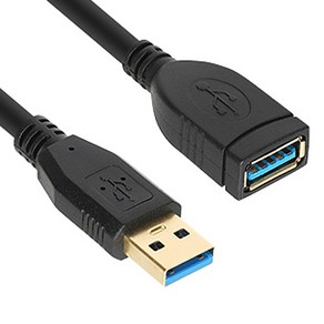 [강원전자] [AM-AF] USB-A 3.0 to USB-A 3.0 M/F 연장케이블 NETmate NM-UF303BKZ [블랙/0.3m]