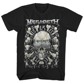 ROCKPANDA Megadeth 반팔티 Thirteen Skull & Bones