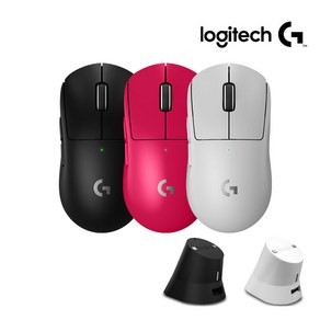 로지텍 코리아 (정품) 로지텍 G PRO X SUPERLIGHT2 슈퍼라이트2 지슈라2 무선 게이밍 마우스+ 이메이션 충전독 패키지, 화이트마우스+화이트충전독