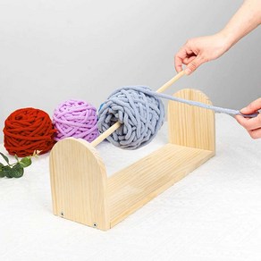 조립식 원목 실 홀더 선반 롤러 공방 뜨개질 배우기, 크로스바 울 선반 (롱 40X12cm), 1개