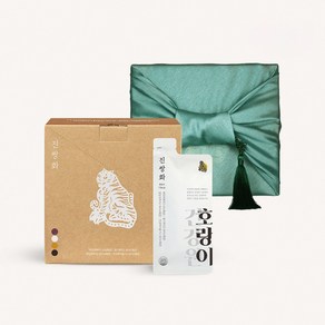 호랑이건강원 진쌍화 쌍화차 진액 원액 엑기스 옛날 약재 재료 [보자기 선물포장], 1개, 14개입, 80ml