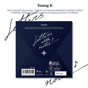 [CD] Young K (DAY6) - Lettes with notes [Digipack Ve.] : *[종료] 초도한정 클리어 북마크 + 폴라로이드 포토카드 종료