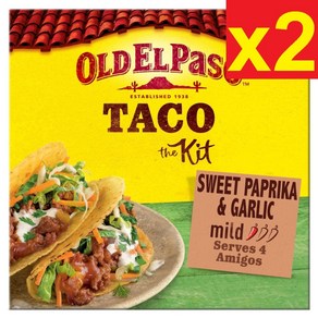 2팩 올드 엘파소 스위트 파프리카 앤 갈릭 타코 키트 Old El Paso Sweet Papika & Galic Taco Kit, 2개, 308g