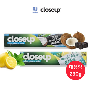 [클로즈업] 코코넛 숯 치약 230g + 레몬 허브 치약 230g, 1개
