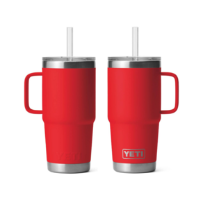 YETI Ramble 빨대 머그 35온스 이중 진공 단열, Rescue Red, 8L, 1개