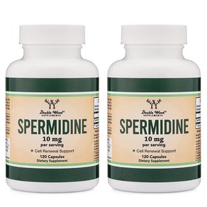 [2개] 더블우드 스퍼미딘 스페르미딘 10mg 120캡슐 Spemidine 폴리아민, 120정, 2개