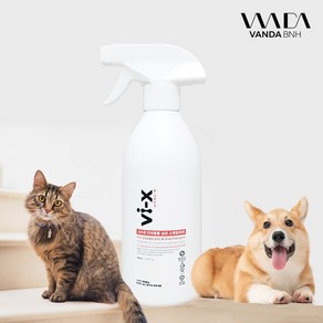 바이엑스 vi-x 펫전용 500ml 강아지 고양이 반려동물 애완동물 펫 암모니아 배변 냄새 제거 탈취제, 1개