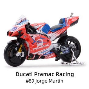 Maisto 1:18 GP 레이싱 리프솔 혼다 팀 다이 캐스트 차량 소장용 오토바이 모델 완구, [18]  Ducati Pamac89, 18 2021 Ducati Pamac89