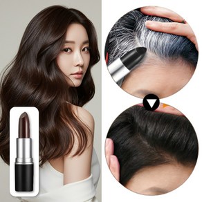 홈이즈 새치 싹 스틱 부분 커버 헤어 염색, 1개, 진한갈색컬러