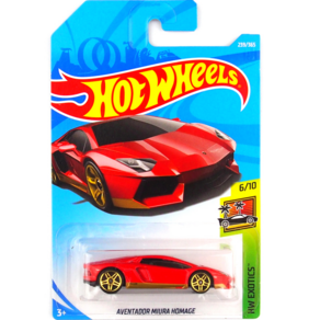 핫휠 HOT WHEELS 람보르기니 AVENTADOR MIURA HOMAGE 미니카 스포츠카 모형, 람보르기니  레드, 1개