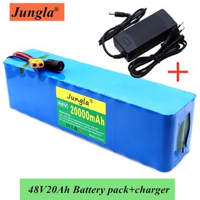 전기 자전거 배터리 48v 20Ah 1000w 13S3P 20000mah 리튬 이온 배터리 54.6v 리튬 이온 배터리 BMS + 충전, 한개옵션0