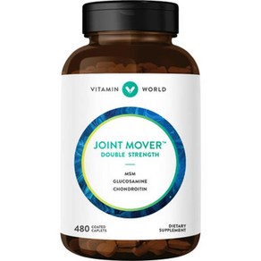 Vitamin Wold Double Stength Joint Move 비타민월드 더블 스트렝스 조인트 무버 글루코사민 MSM & 콘드로이드 480정, 480 Count (Pack of 1), 1개