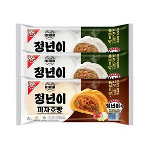 정년이 기린 호빵 야채 (4입)x2개+피자 (4입)x1개, 360g, 2개