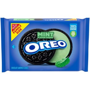 Nabisco 오레오 초콜릿 샌드위치 쿠키 민트 크림, 530g, 1개