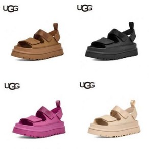 어그 UGG 아그 샌들 레이디스 골든 글로우, 220mm, 블랙/BLK