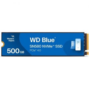 Westen Digital 1TB WD Blue SN580 NVMe 내장 솔리드 스테이트 드라이브 SSD Gen4 x4 PCIe 16Gbs M.2280 최대 4150MBs W, Pevious Geneation, 500GB