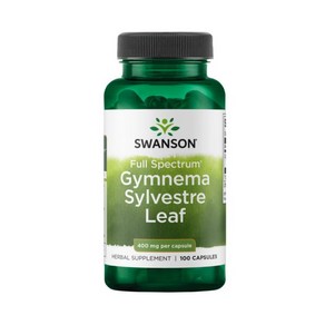 Swanson Hebal Supplements Full Spectum Gymnema Sylveste Leaf 400 mg Capsul... 723782, 1개, 100정