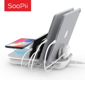 Soopii 5포트 USB PD 멀티 고속 무선충전기 Wiv6Po, 본상품선택, 1개