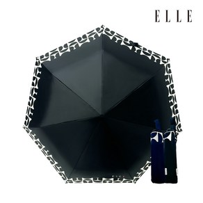 엘르 ELLE 50 7K 보더패턴 UV차단 암막 3단 수동우양산