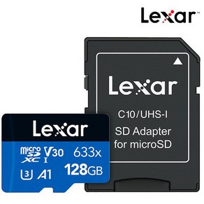 Lexa MicoSDXC 633X Class10 UHS-I U1 128GB 메모리카드 (어댑터포함), 1개, 0GB, 1개