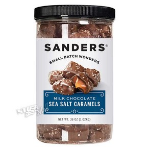 대용량 샌더스 밀크 초콜릿 씨 솔트 카라멜 1.02kg SANDERS MILK CHOCOLATE SEA SALT CARAMELS, 1개