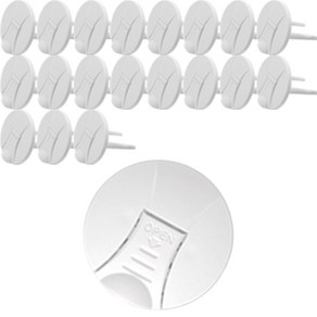 대성 멀티탭 콘센트 전기소켓 안전커버, 화이트, 20개