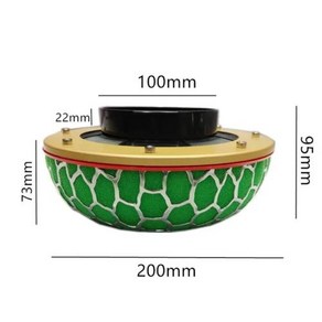 고 유량 자동차 공기 필터 HKS 냉기 흡기구용 머쉬룸 헤드 60mm 80mm 100mm 고성능 흡입 범용 액세서리, 3) 100mm, 1개