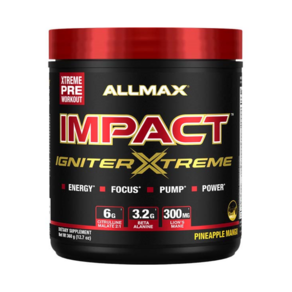 4In1 에너지 펌핑 부스터 Impact Ignite Xteme [ALLMAX], Pineapple Mango, 1개