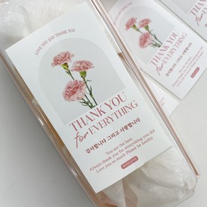 [노씨네인쇄소]아치디자인 카네이션스티커, 사각세로스티커, 100매