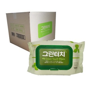 그린터치 물티슈 캡형, 215g, 100매, 30세트