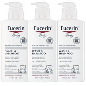 유세린 베이비 워시 샴푸 400ml 3팩 Eucerin Baby Wash Shampoo