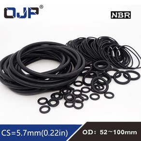 10 개/ 고무 링 NBR 씰링 O-링 CS5.7mm OD52/55/60/65/70/75/80/85/90/95/100mm 니트릴 O 씰 Oring 가스켓 오일