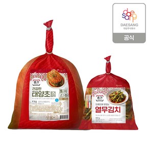 종가 종가집 건강한 태양초 포기김치 4kg + 열무김치 900g, 단품